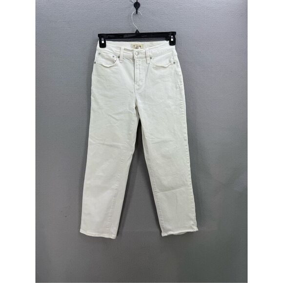 Madewell The Perfect Vintage Straight Jean Tile White Size 26P - Picture 2 of 10